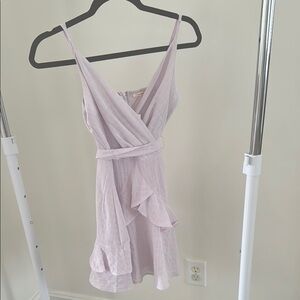 Francesca's Collections Purple Ruffled Mini Sundress